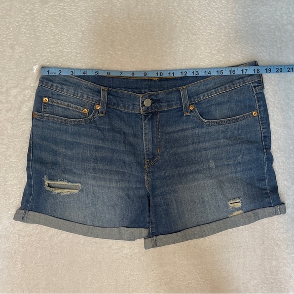 Levi's Stretch Denim Jean Shorts Summer Casual Women's 32 - Picture 2 of 9